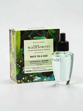 Bath & Body Works White Tea & Sage Wallflower 2 Pack Refills NWT